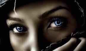 Close-up of a woman's eyes