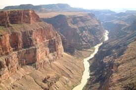 Layered canyon rock formations